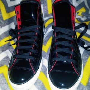 Converse Chuck Taylor Black Patent Leather Hi Shoe